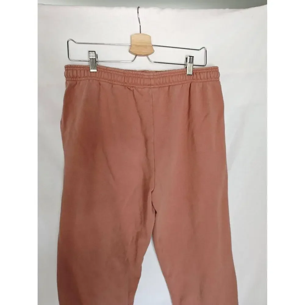Victoria's Secret PINK Sweatpants Campus Elastic Waist Cuffed Rust Brown Medium‎